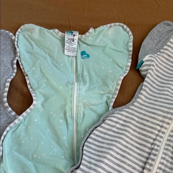 Love to Dream Sleep Sacks - Gray, Mint, and Striped - Picture 6 of 7